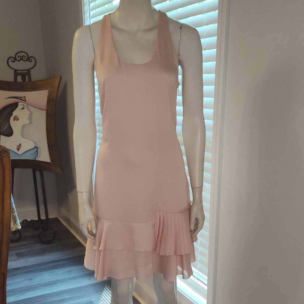 Banana Republic Pink Sheath Mini Dress Scoop Neck Sleeveless
